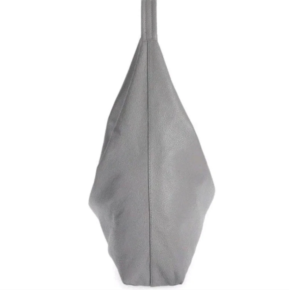 NWT Kurt Geiger Violet Light Gray Pebbled Soft Oversized Leather Tote